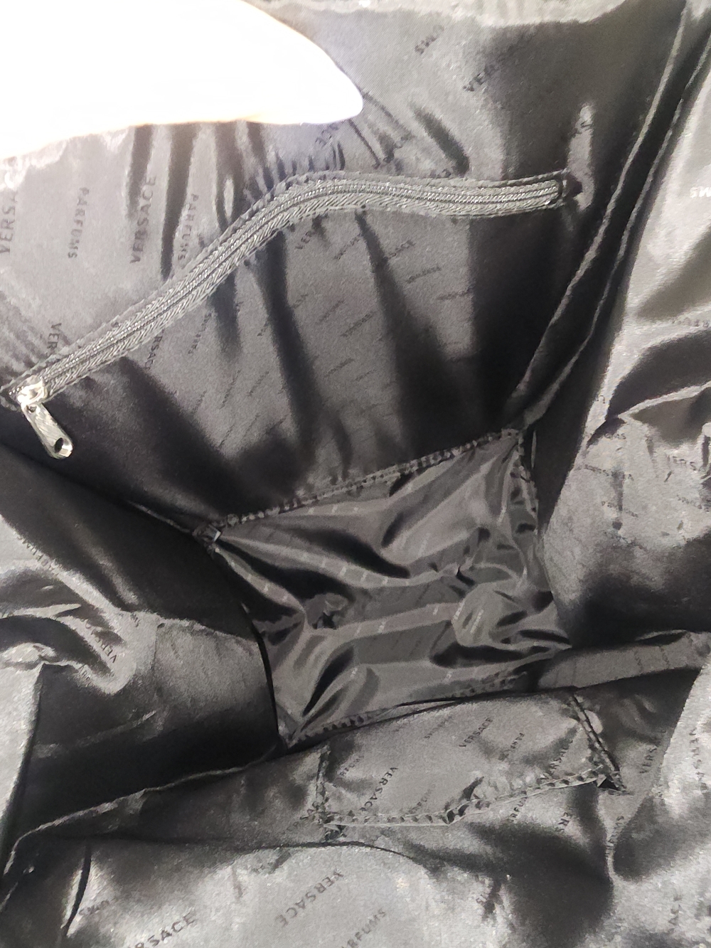 Versace Black Backpack with Silver Zippers - Picture 4 of 5